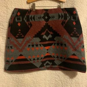 Gap ladies mini wool blend southwestern skirt